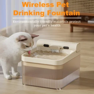 Wireless Pet Water Fountain 4L Automatic Dog Water Dispenser Battery Fountain Bowl for Cats Indoor with Cat Fountain Filters