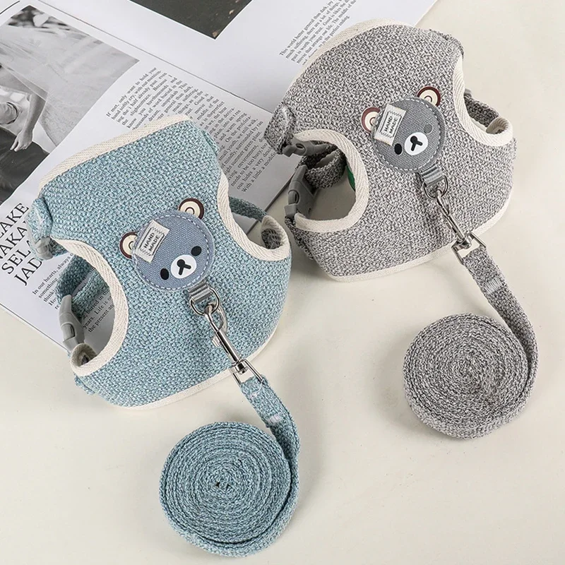 new type Cute Rabbit Harness and Leash Set Bunny Pet Accessories Vest Harnesses Rabbit Leashes for Outdoor Walking Pets Supplies - Image 4