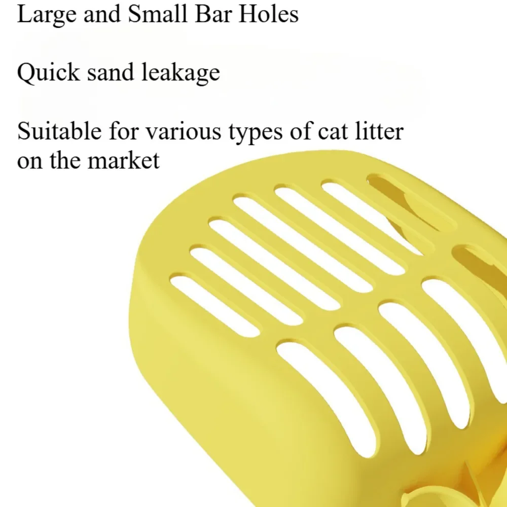 Macron Color Large Cat Litter Scoop Toilet Litter Box Cleaning Long Handled Cat Poop Scoop Large Hole Tofu Cat Litter Scoop - Image 5