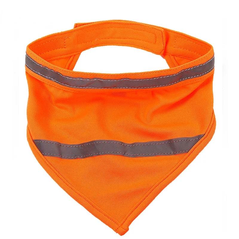 Dog Reflective Bandanas Pet Triangular Towel Scarf Bright Color Polyester Bib - Image 2