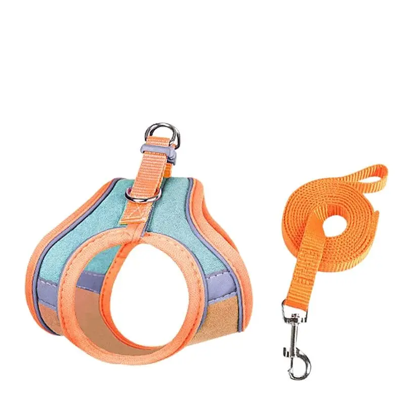 Adjustable Bunny Harness and Leash Set Double Buckle with Reflective Strips Rabbit Vest Pets Stuff Suitable for Rabbit Walks - Image 5