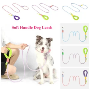 Dog Leash Can Be Worn Cross-body Cloud Foam Cotton Handle Contrast Color Rope Puppy Goes Out for Pet Walking