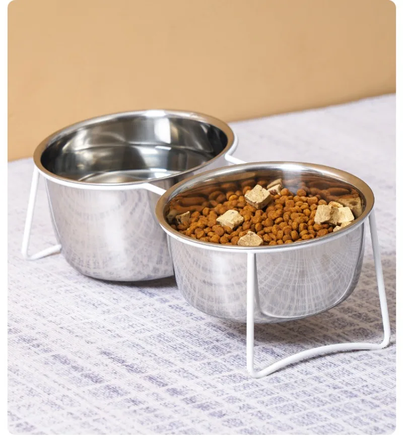 Elevated Cat Bowls, Dog Bowl, Stainless Steel Raised Cat Food Water Bowl Set with Stand Pet Feeding Bowls for Indoor Cats Dogs - Image 8