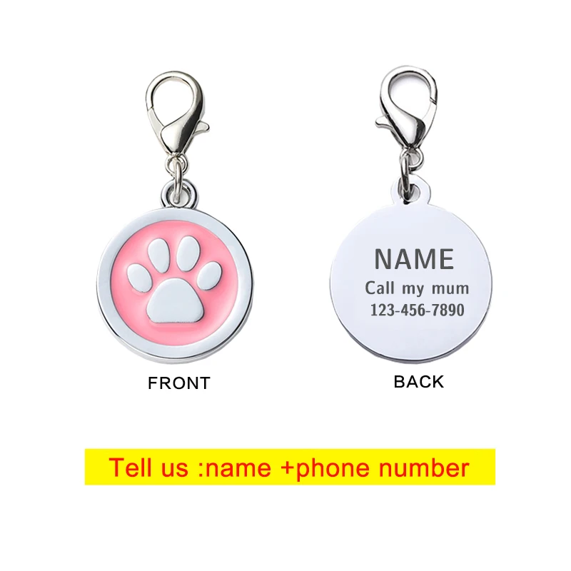 Customizable Dog Collar Address Tags for Dogs Medal with Engraving Name Kitten Puppy Accessories Personalized Cat Necklace Chain - Image 13