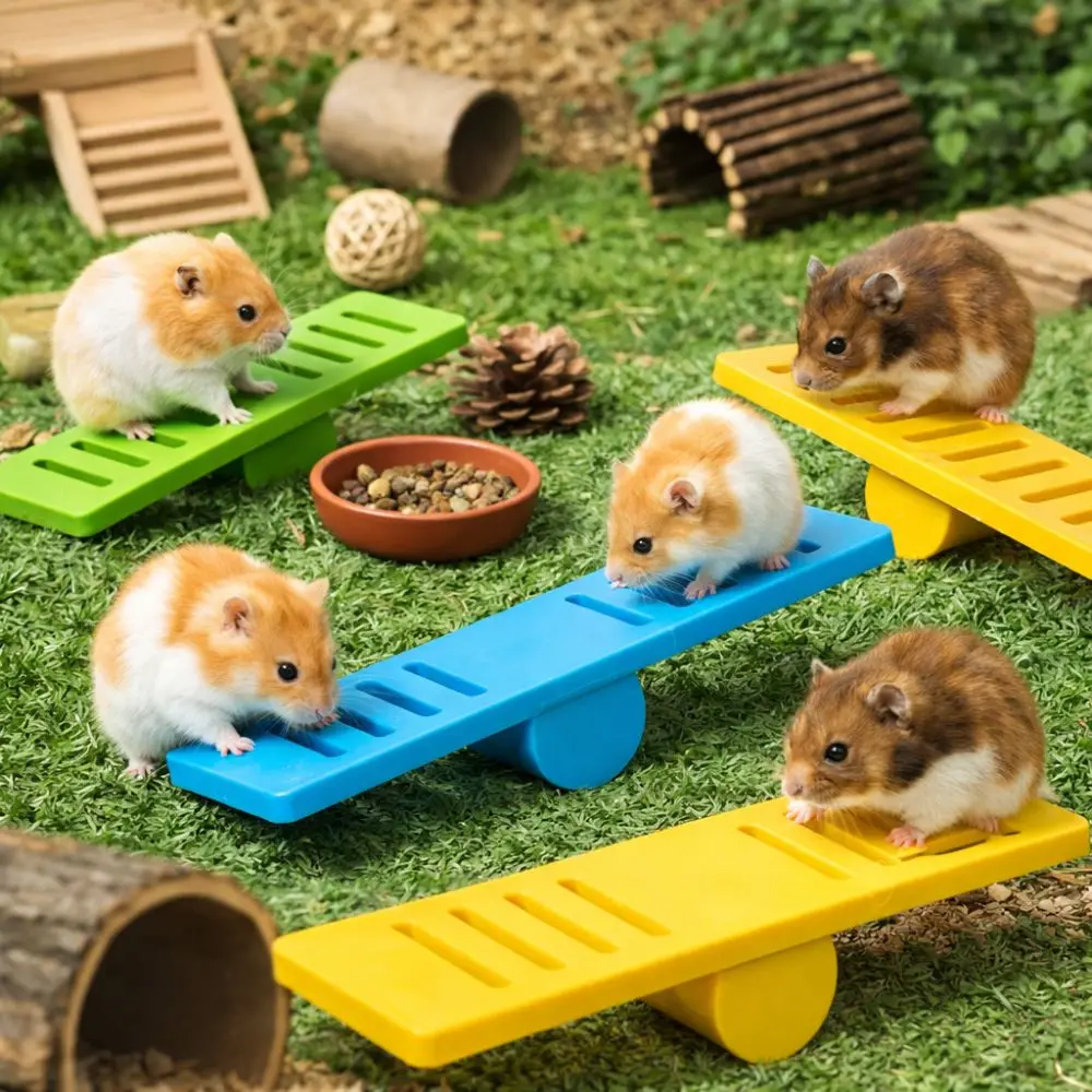 Pet Exercise Toy Plastic Hamster Seesaw Toy Colorful Creative Small Animal Toys Puzzle Pet Cage Toy Cage Environment - Image 5