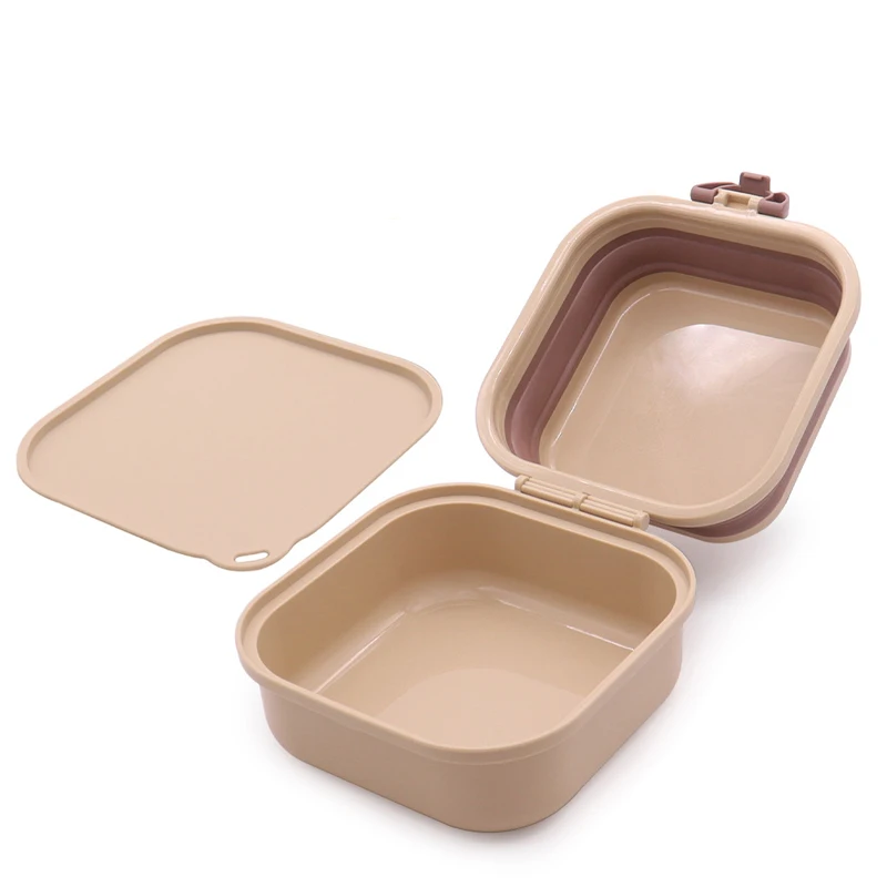 Pet Supplies Portable Dog Double Bowls Tableware Dog Feeder Bowls Folding Pet Bowls Outdoor 2-in-1 Pet Outdoor Travel Supplies - Image 6