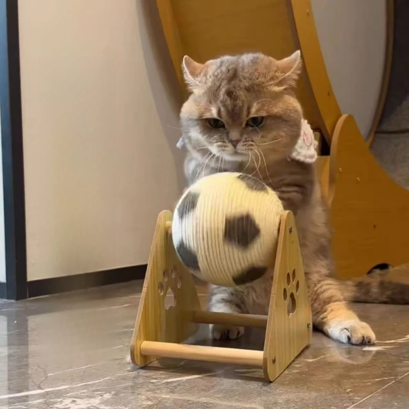 New Interactive Sisal Cat Scratching Ball Wear-Resistant Scratching Supplies Ferris Wheel Vertical Scratching Cat Ball Pet Toy - Image 3