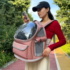 Pet Supplies Large Capacity Cat Carrier Backpack Transparent Breathable Portable Pet Bag Adjustable Straps Pet Handbag Going Out