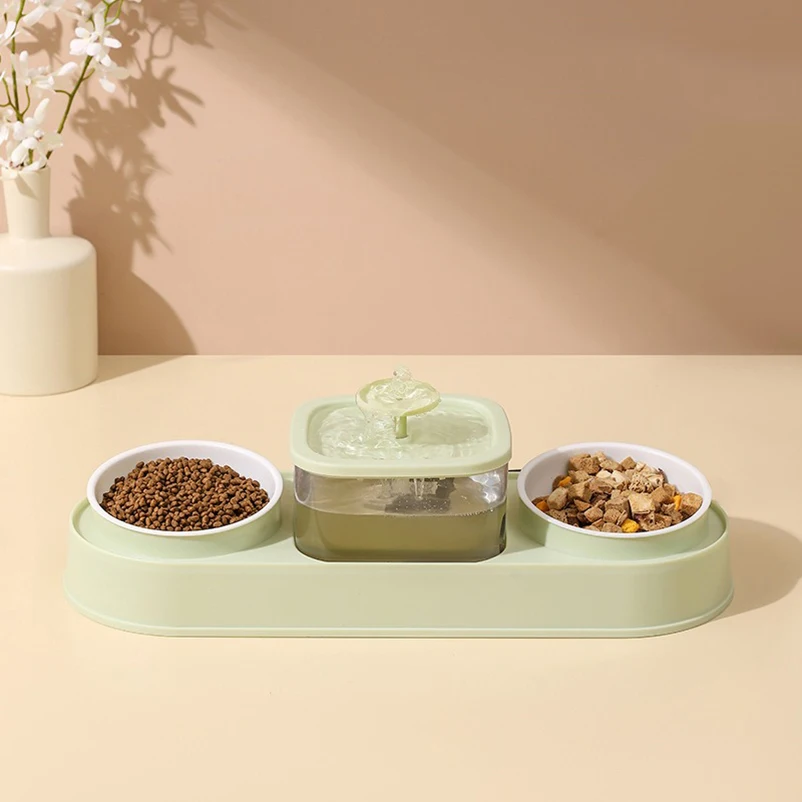 New Cat Food Bowl Pet Automatic Feeder Water Dispenser Dog Cat Food Container Drinking Dish Anti Slip Double Bowl - Image 6