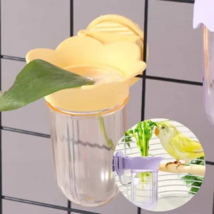 Transparent Parrot Flower Hydroponic Bottle Eco-Friendly Reusable Parrot Feeding Device BPA-Free Flower Arrangement Jar
