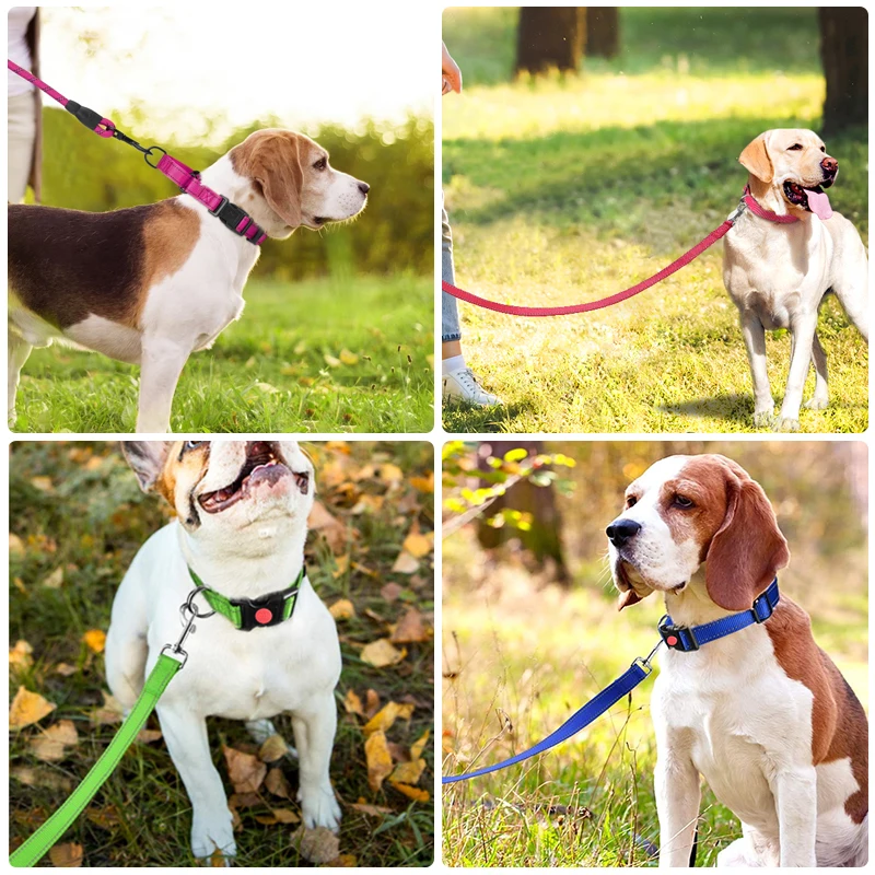 Small Medium large Dogs Reflective Collar Walking Traction Rope Safety Pet Collar Night Soft Adjustable dog collar Pet Supplies - Image 6