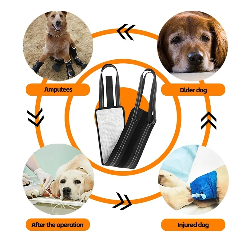 Dog Lift Harness Adjustable Dog Sling for Back Legs Support Rehab Harness for Weak Rear Legs Pet Aid Assist Tool For Elderly Dog - Image 4