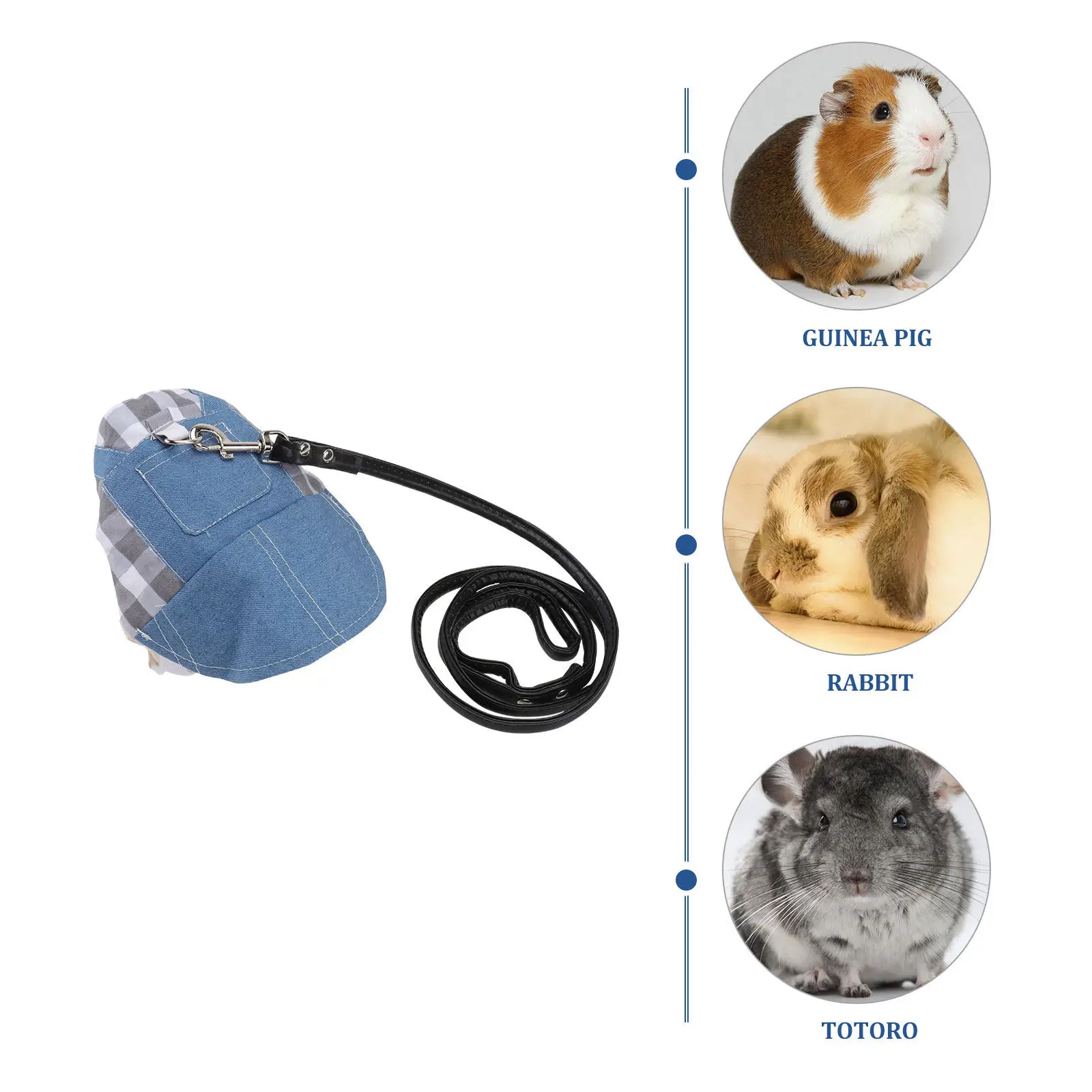 1Set Rabbit Clothes with Traction Rope Comfortable Breathable Pet Outdoor Walking Accessory for Small Rabbits Bunny Costume - Image 3