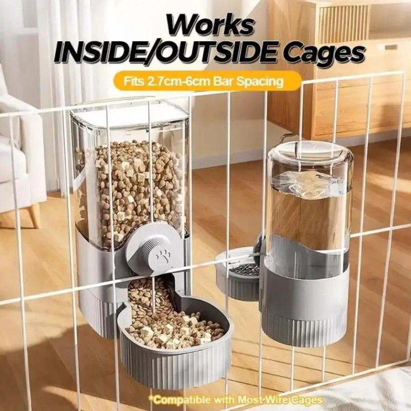 1Pc Pet Cage Hanging Water Dispenser Cat Dog Automatic Water Fountain Feeder Cage Pet Food Bowl Drinking Supply - Image 2