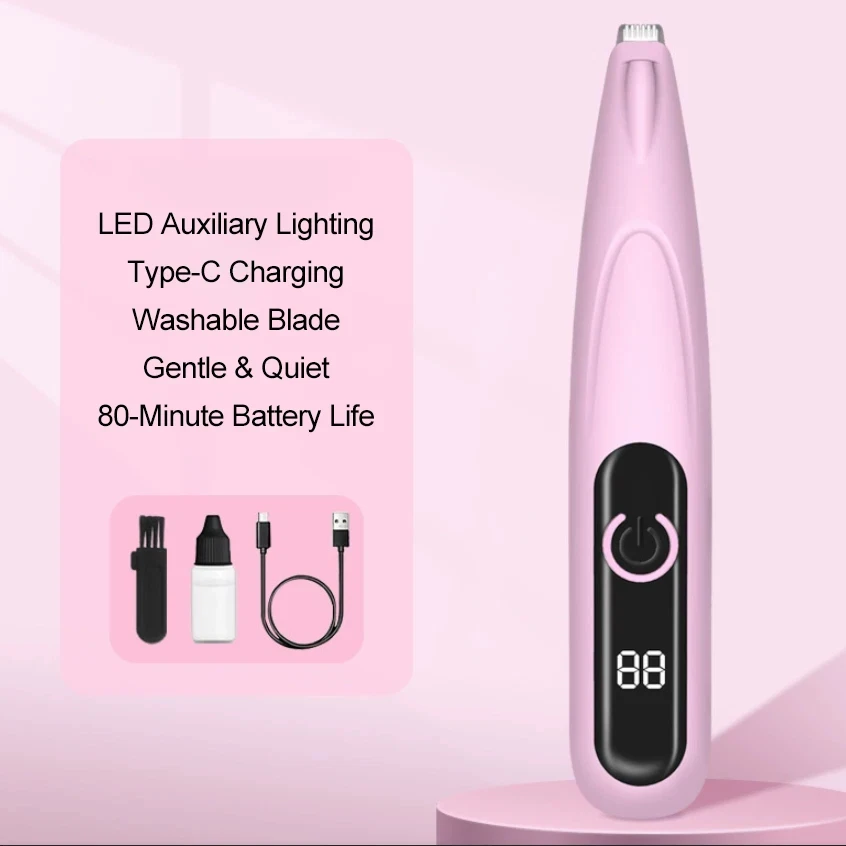 Hair Shaver Low Noise Electric Pet Clippers Pet Hair Trimmer Ceramic Blades Mini Paw Trimmer For Home Use Pet Salon Groomer - Image 6