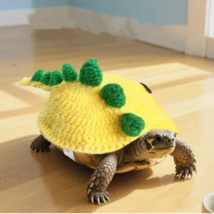 Pet Apparel Cartoon Turtle Knitted Sweater Dinosaur Warm Turtle Costume Adjustable Pet Tortoise Clothes Halloween Party