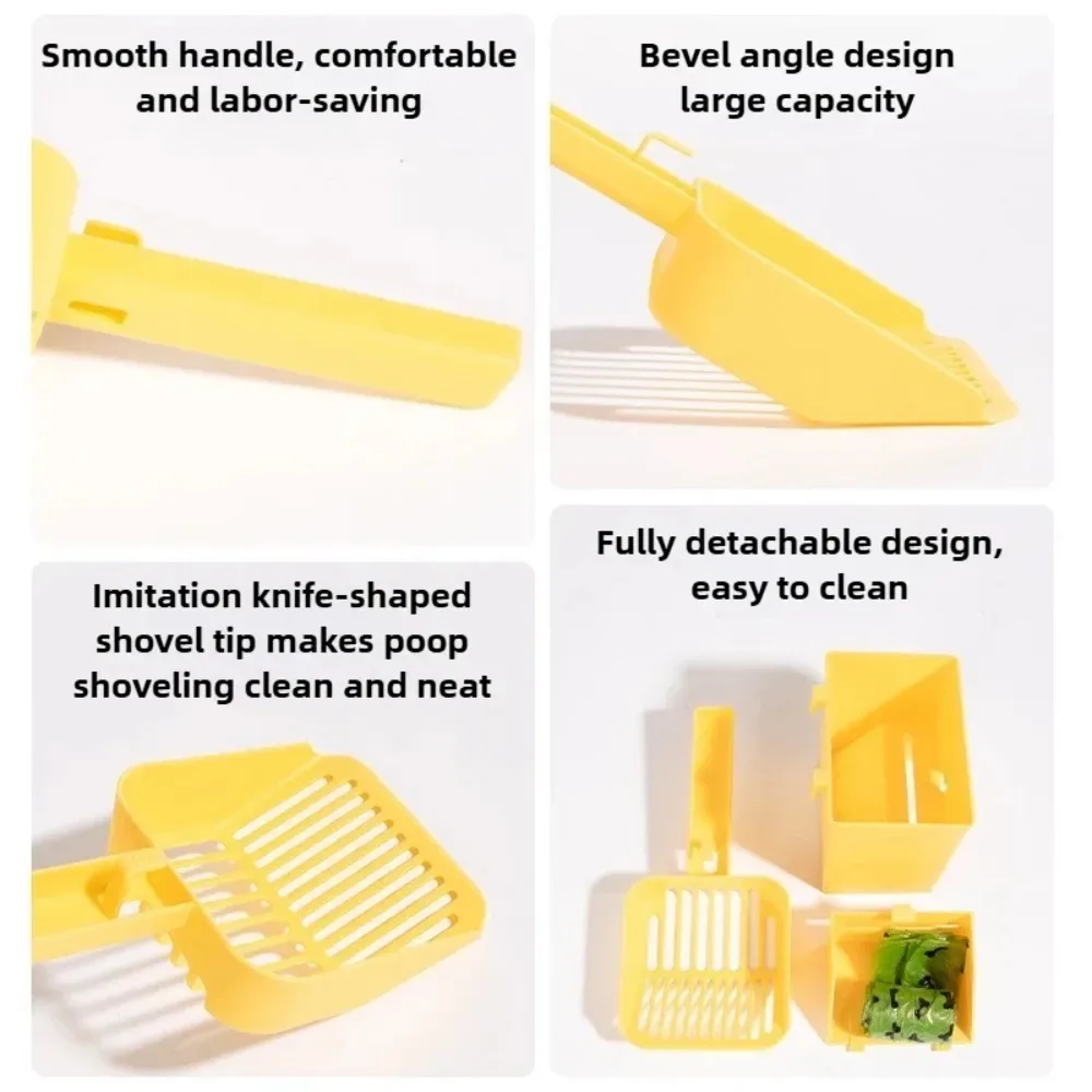 ​​Large Cat Litter Scoop Set with Storage Box Trash Can Built in Bag Dispenser for Easy Waste Cleaning Multi Cat Household​ - Image 4