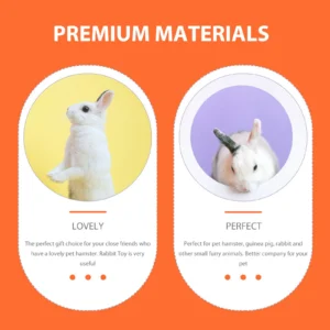 1 Set Small Pet Molar Chew Supplies Wooden Rabbit Hamster Teething Playthings for Guinea Pig Teeth Cleaning Biting Entertainment