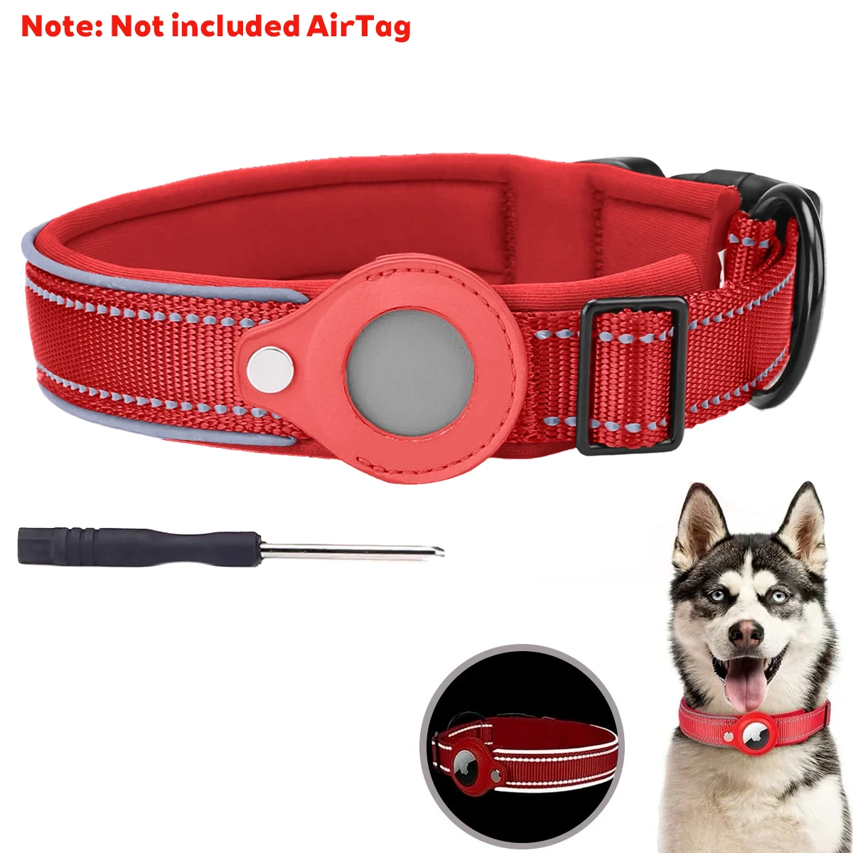 New For Apple Airtag Pet Dog Collar Anti-Lost Reflective Protective Tracker WaterProof For Pet Dog Cat Dog Positioning Collar - Image 12