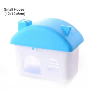 1Pcs New Small Mountable Pet Dog Hamster Guinea Pig House Cage Plastic Cute Pet Bedroom House Toy casa para Hamster House Blue