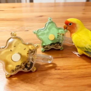 1PC Flower-Shape Rotating Wheel Parrot Foraging Feeding Toy for Pet Bird Parrot Hanging Chewing Toy Stress Relief Cage Accessory