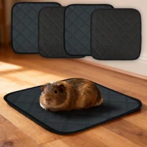 Bunny Cage Liner 4 Pieces Training Mat Washable Bedding Mat For Small Animal Bunny Hamster Hedgehog Chinchilla Habitat Enclosure