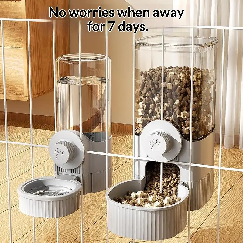 1Pc Pet Cage Hanging Water Dispenser Cat Dog Automatic Water Fountain Feeder Cage Pet Food Bowl Drinking Supply - Image 3