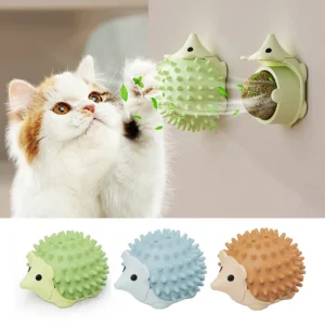 2pcs Multifunctional Natural Catnip Balls Kitten Toy Funny Rotatable Lickable Cleaning Teeth Interactive Cat Toy Gatto Accessori