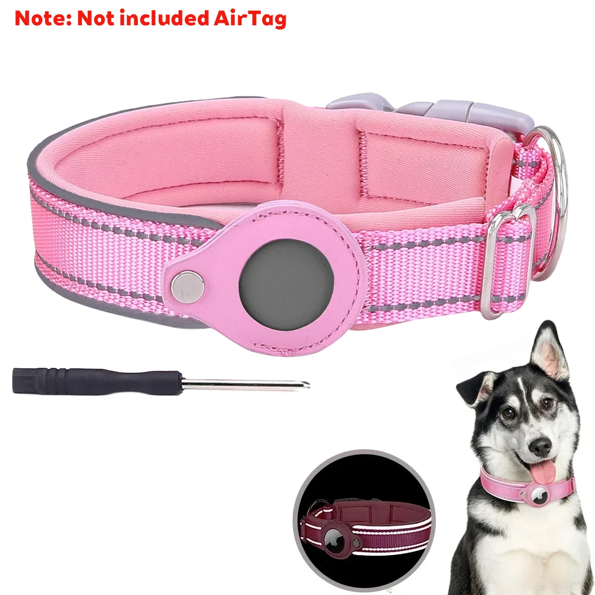 New For Apple Airtag Pet Dog Collar Anti-Lost Reflective Protective Tracker WaterProof For Pet Dog Cat Dog Positioning Collar - Image 8