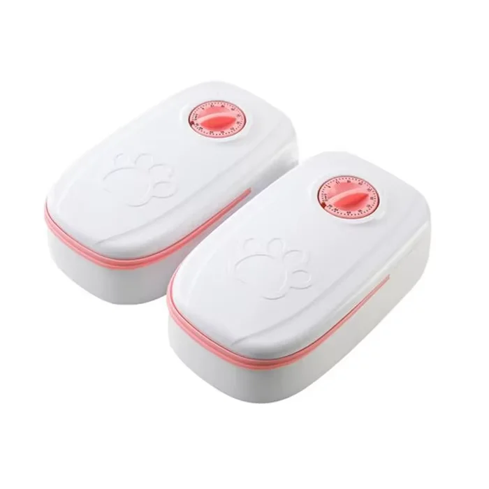 2 Meals Timed Automatic Dog Feeder Dual Bowls Smart Cat Food Dispenser Wet Dry Pet Food Dispenser Pet Feeder Cat Accessories - Image 8