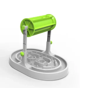 Adjustable Height Pet Feeder Rolling Slow Feeder Anti-Choking Interactive Intelligence Enhancer for Cats And Dogs Food Dispenser