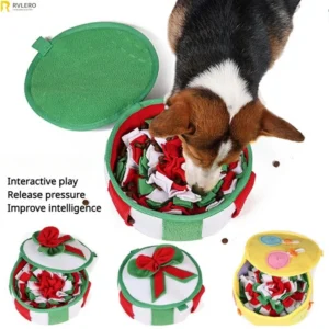 Dog Sniffing Pad Slow Food Box Training Sniff Mat Dogs Release Stress Training Carpet Puppy Interactive Toys Pet Christmas Gift