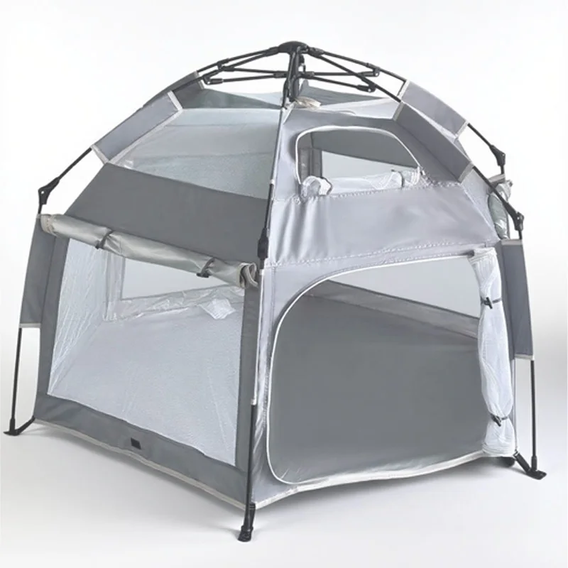 Foldable Dual-Use Indoor/Outdoor Pet Tent Sunshade Playpen Portable Pet Fence with UV Protection And Ventilation Windows - Image 6