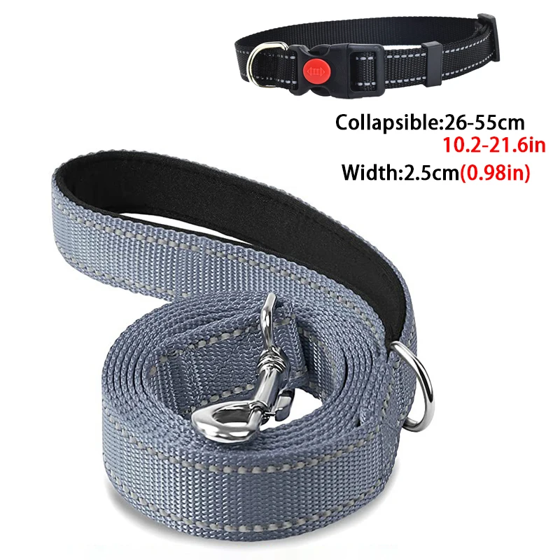 Small Medium large Dogs Reflective Collar Walking Traction Rope Safety Pet Collar Night Soft Adjustable dog collar Pet Supplies - Image 23