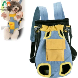 ATUBAN Pet Dog Front Carrier Backpacks, Cat Dog Backpack Carrier Legs Out Hands-Free Dog Travel Backpack for Cycling Outdoor Use