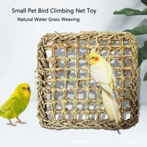 Durable Parrot Birds Climbing Net Hand Woven Water Grass Net Parakeet Swing Play Rope Ladder Chew Toy Bird Cage Accessories ﻿Hot
