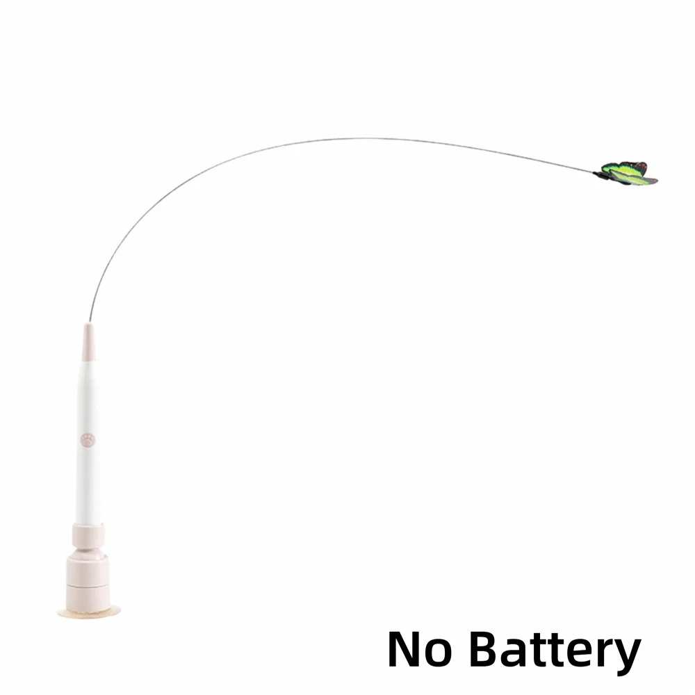 Switchable Butterfly Pattern Cat Teasing Stick Interactive Toy Self-hilarity Relieves Automatic Cat Teaser 360° Swivel Electric - Image 10