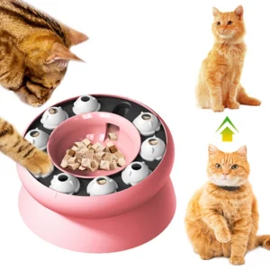 Popular Puzzle Multifunctional Cat Supplies Leaky Slow Food Bowl Cat Self-Hi Interactive Toys Pet Cat Supplies