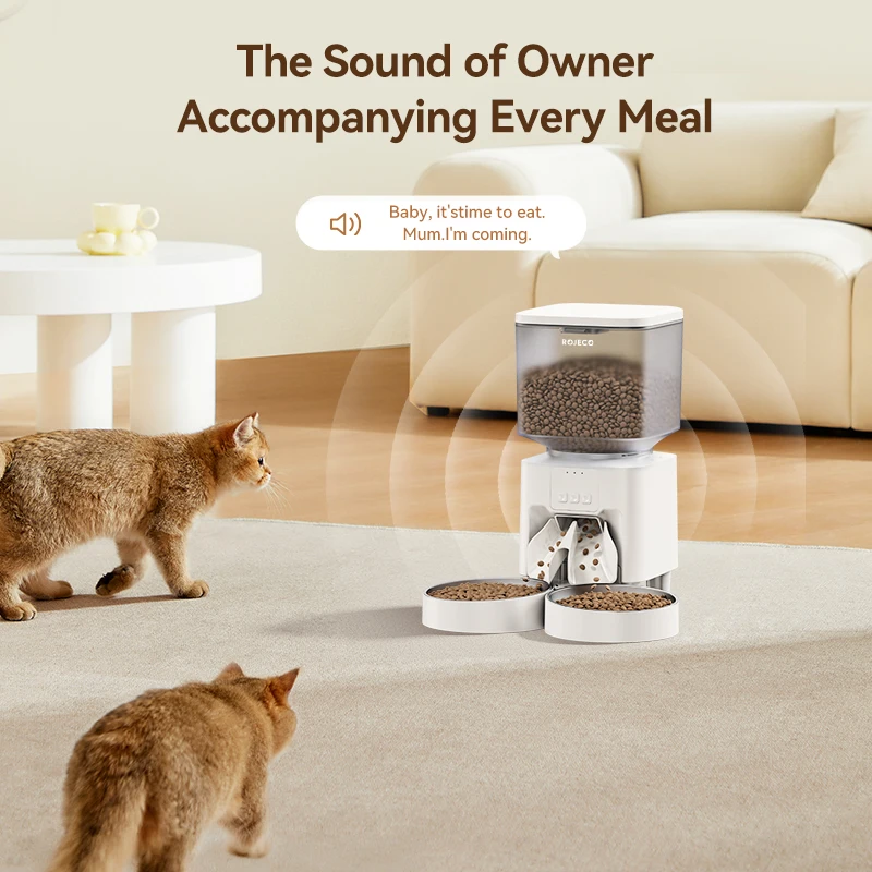 ROJECO 4.5L Automatic Dog Feeder WIFI Version Smart Cat Food Kibble Dispenser APP Remote Control Pet Feeder For Dog Cat Supplies - Image 3
