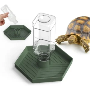 Pet Reptiles Waterer Automatic Water Dispenser for Terrariums and Habitats Water Bottle Drinking Bowl for Lizards