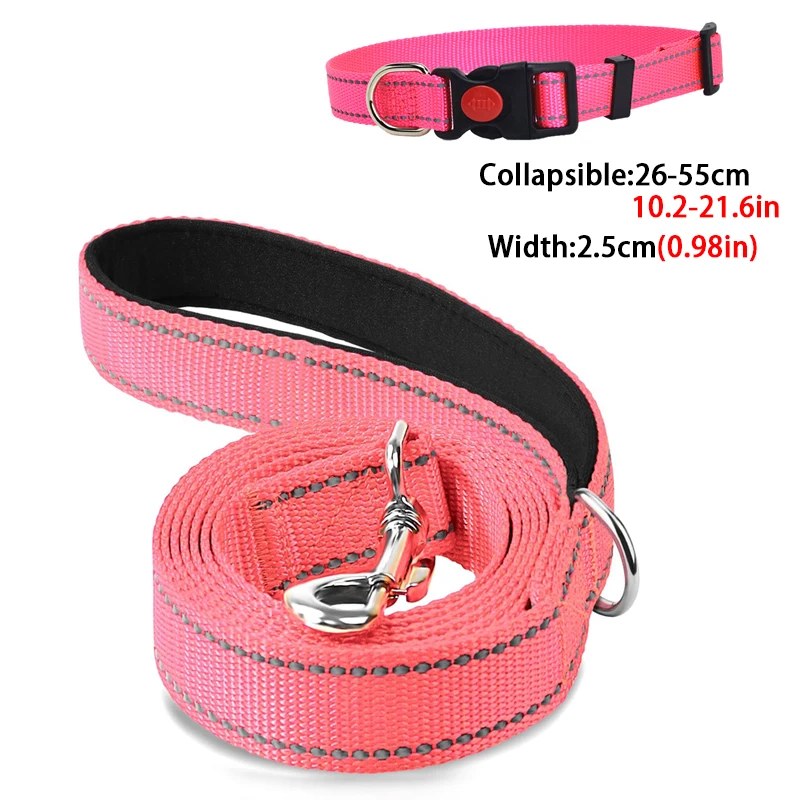 Small Medium large Dogs Reflective Collar Walking Traction Rope Safety Pet Collar Night Soft Adjustable dog collar Pet Supplies - Image 25