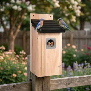 Bird Houses for Outside  Cedar Bird House Outdoor, Bluebird Finch Swallow Wren Chickadee Assembly Required