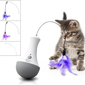 Cat Interactive Toys Funny Feather Kitten Teaser Indoor Play Automatic Toy Gift Cat Feather Toy