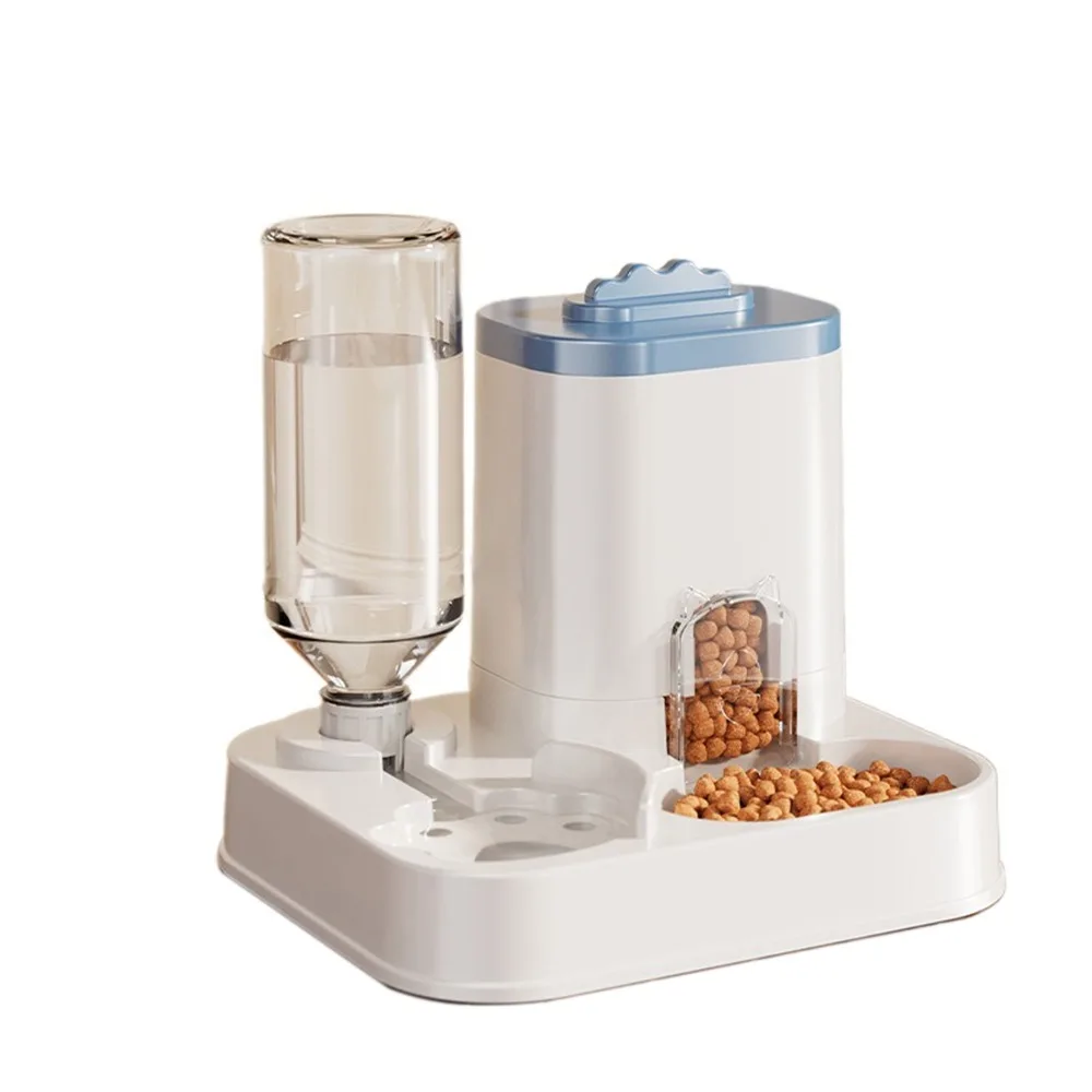 Automatic Cat & Dog Water Dispenser with Integrated Food Basin No Batteries Needed,Automatic Pet Feeder One-Piece Design - Image 8
