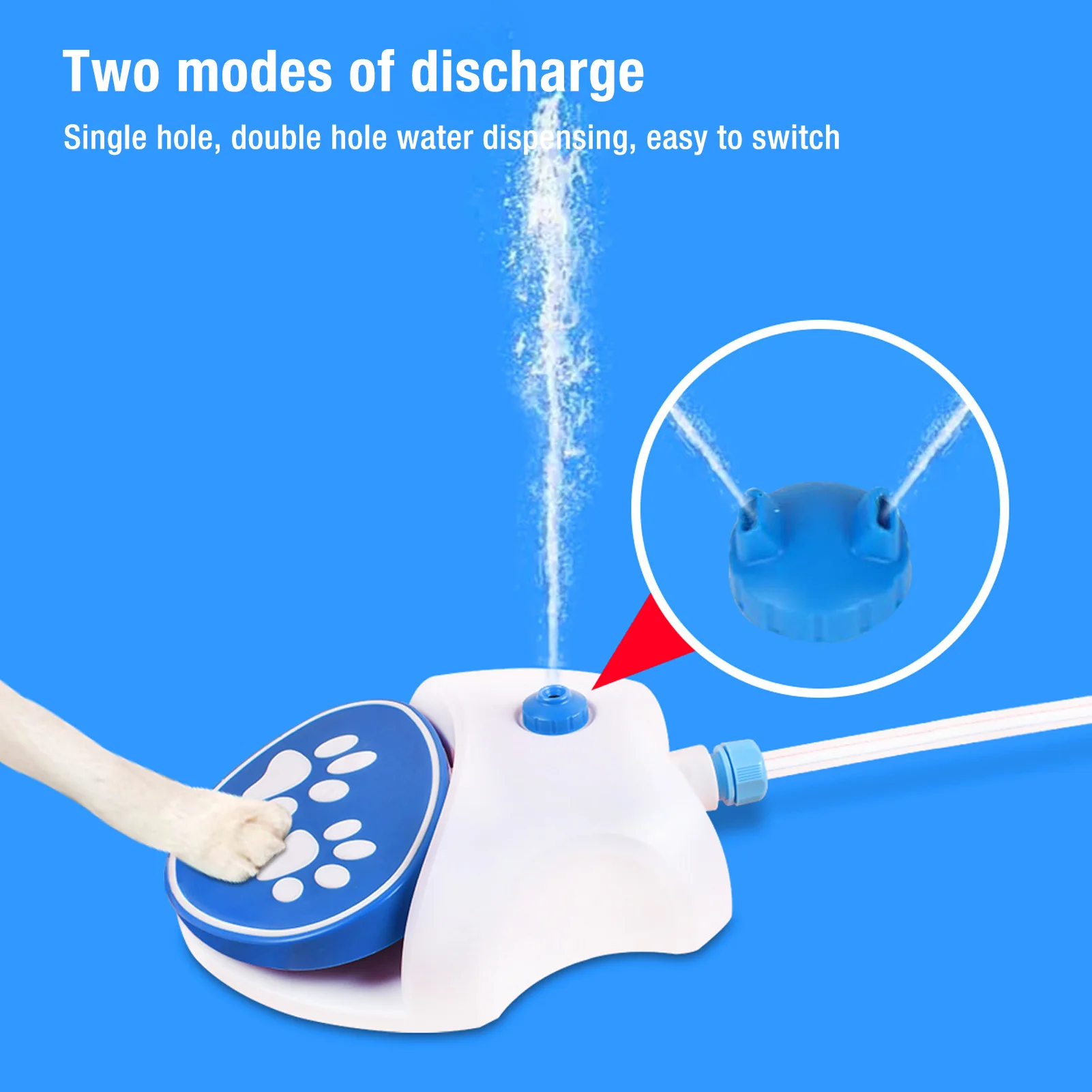 Outdoor Dog Water Dispenser Paw Activated Simple Use Easy Connection Step On Dog Water Fountain with Hose for Lawn for Pets - Image 3