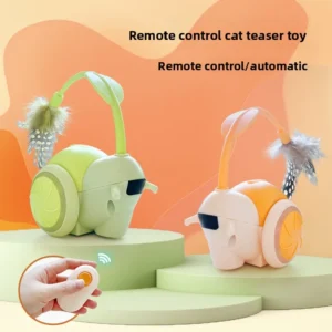 Pet toy for cats, a special boredom-relief gadget, remote-controlled smart automatic obstacle-avoiding electric cat teaser car