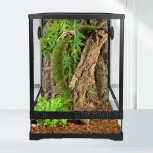 Relaxlines Ecological Landscape Rainforest Style Glass Terrarium Reptile Tank Aquarium Breeding Reptile Terrarium Tank
