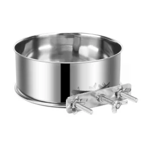 New Stainless Steel Pet Bowl Anti-gnawing Hanging Dog Cage Bowls Feeder Dish Cat Dog