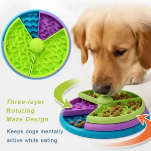 Slow Feeder Dog Bowl Mental Stimulate Detachable Puzzle Slow Eating Pet Bowl Anti-slip Interactive Treat Dispenser Toys for Dogs
