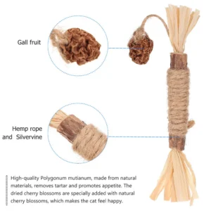 2Pcs Silvervine Sticks for Feline Use Organic Catnip-Free Chew Treat Promotes Oral Hygiene and Mental Stimulation Cat Enrichment
